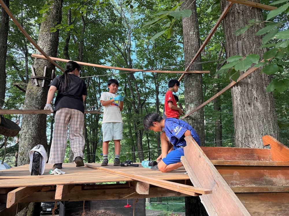 塩尻での英語プログラムの様子